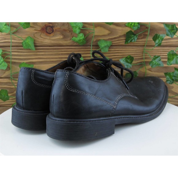 Bostonian Sz 12 Derby Oxfords Black Leather Men Lace Up Medium (D, M) - Picture 6 of 10